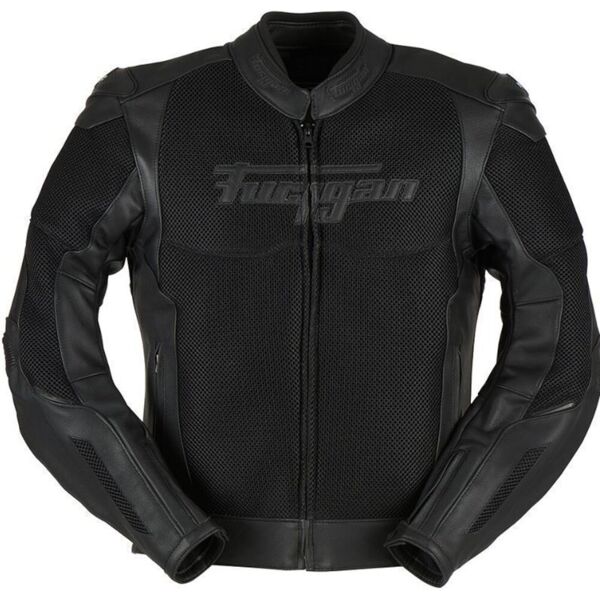 furygan speed mesh evo giacca moto in pelle/tessuto nero l