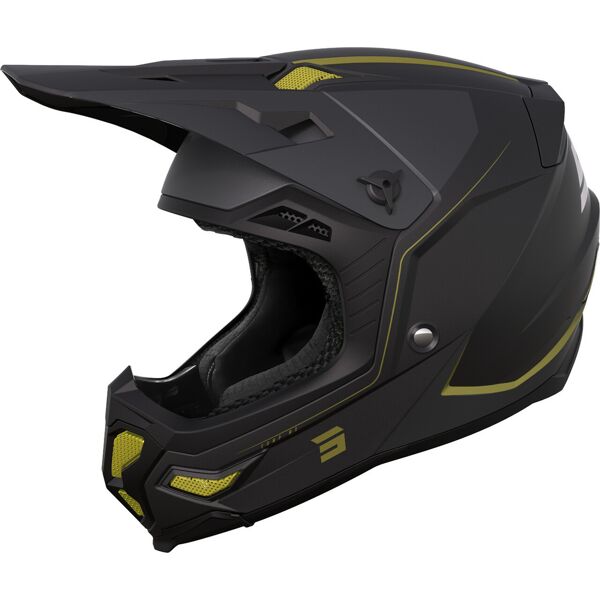 shot core comp casco motocross nero oro s