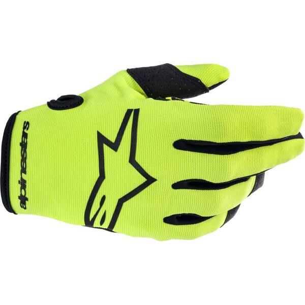 alpinestars radar guanti da motocross per bambini giallo m