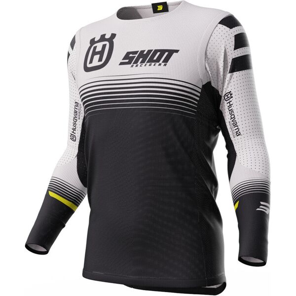 shot aerolite husqvarna limited edition maglia motocross nero bianco l