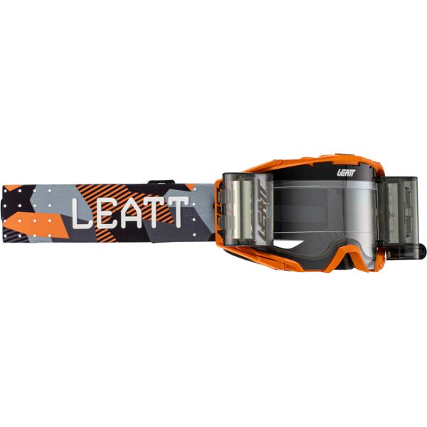 leatt velocity 6.5 camo roll-off occhiali da motocross nero arancione unica taglia