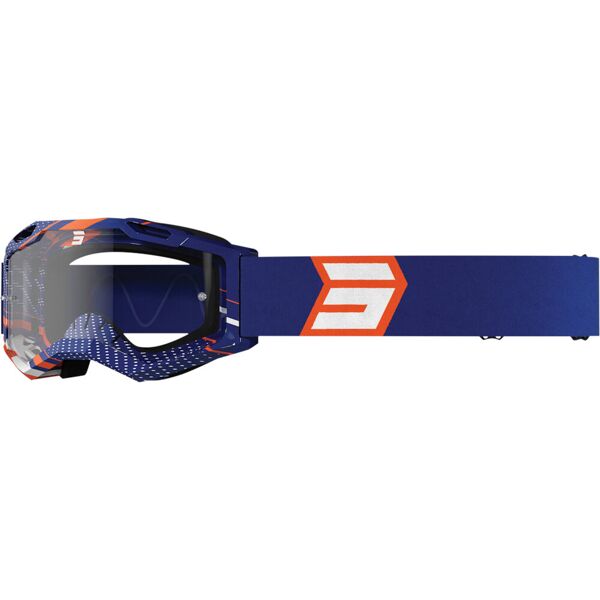 shot assault 2.0 drop occhiali da motocross blu arancione unica taglia