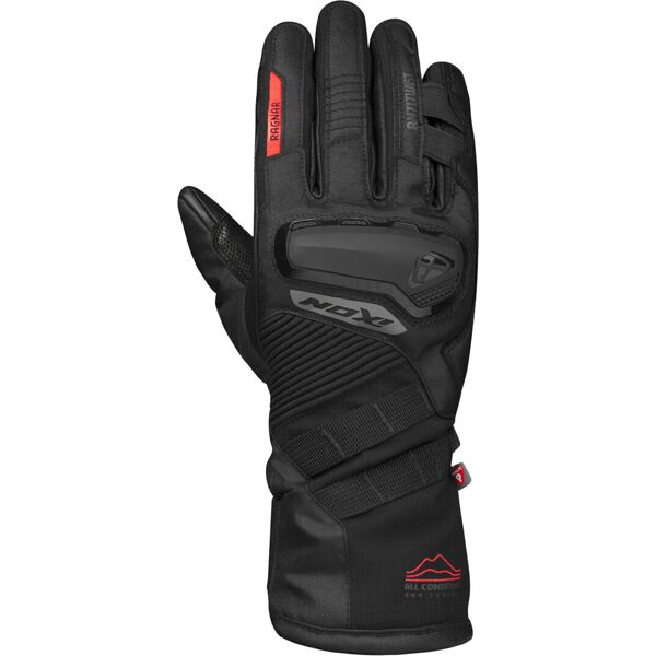 ixon pro ragnar guanti da moto invernali impermeabili nero rosso m