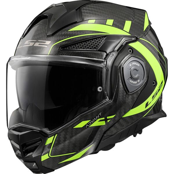 ls2 ff901 advant x future carbon casco nero giallo s