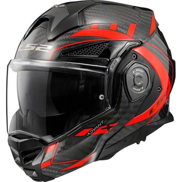 ls2 ff901 advant x future carbon casco nero rosso 2xl