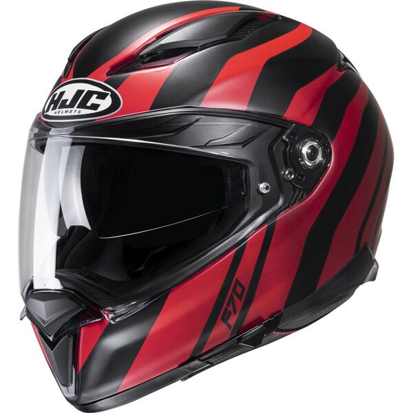 hjc f70 galla casco nero rosso m