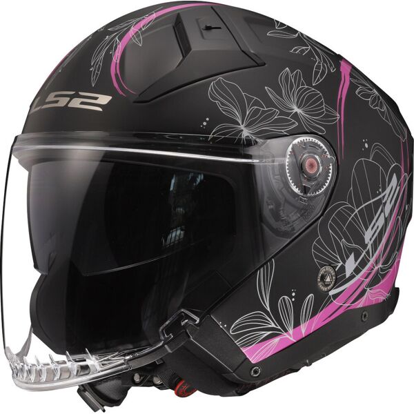 ls2 of603 infinity ii lotus casco jet nero rosa 2xl