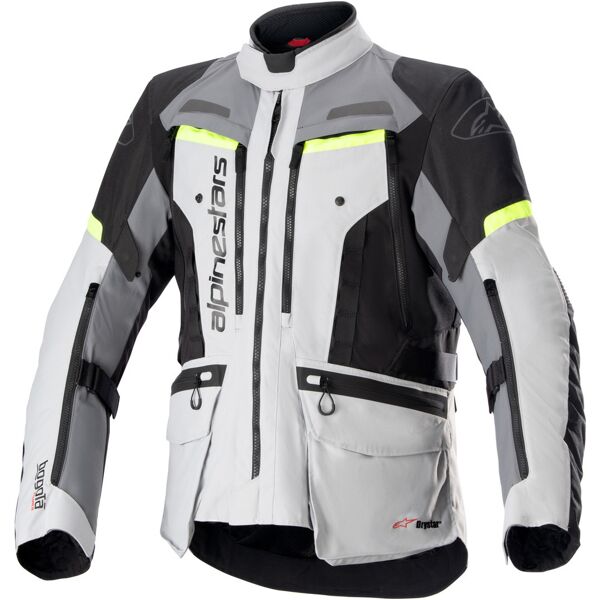 alpinestars bogota pro drystar® impermeabile moto tessile giacca grigio xl