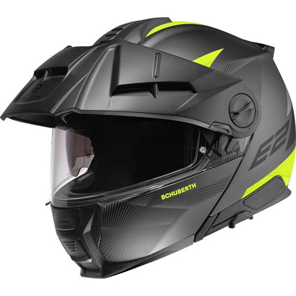 schuberth e2 defender casco nero giallo 2xl