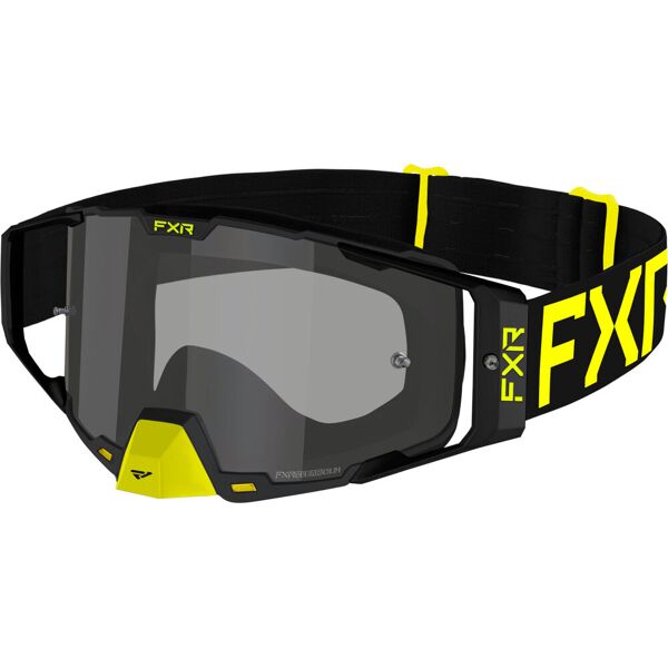 fxr combat 2023 occhiali da motocross nero giallo unica taglia