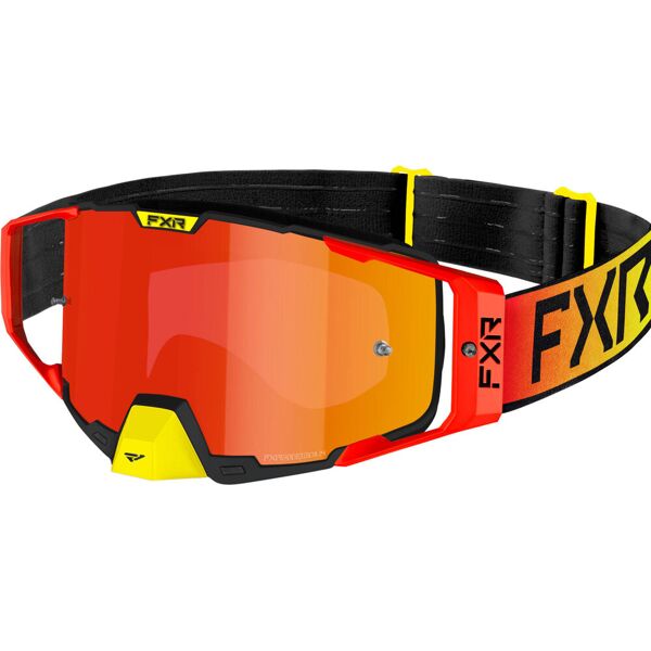 fxr combat 2023 occhiali da motocross rosso giallo unica taglia