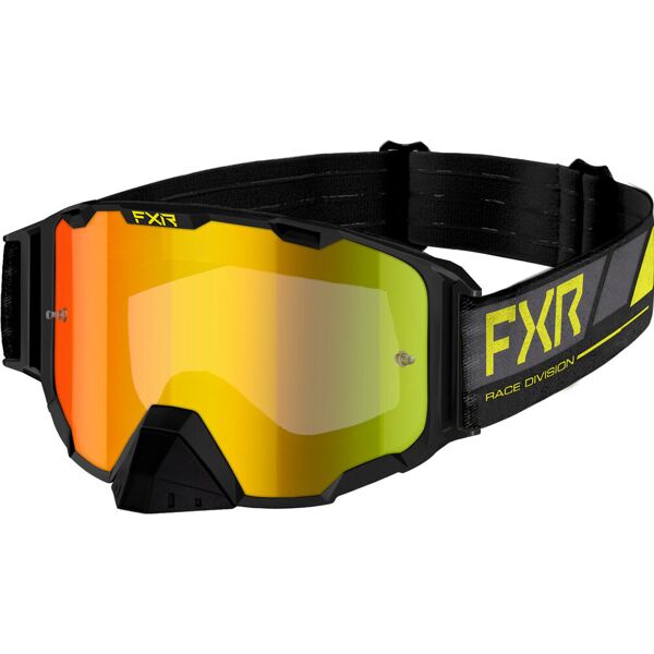 fxr maverick 2023 occhiali da motocross nero giallo unica taglia