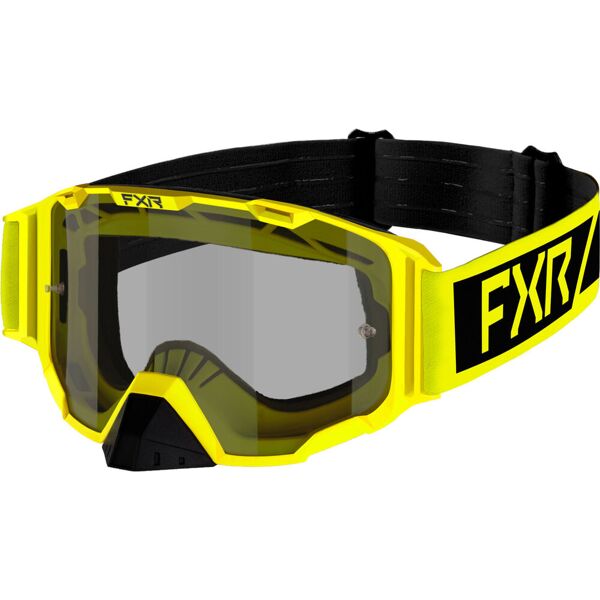 fxr maverick 2023 occhiali da motocross nero giallo unica taglia