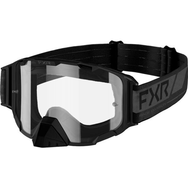 fxr maverick clear 2023 occhiali da motocross nero grigio unica taglia