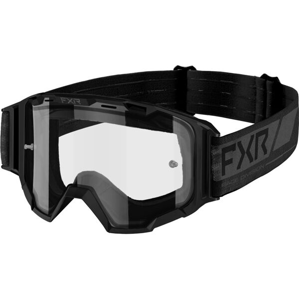 fxr maverick clear occhiali da motocross giovanile nero grigio unica taglia