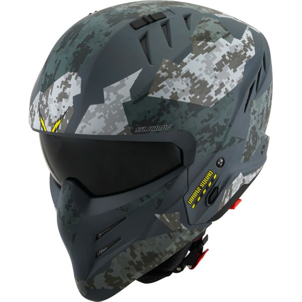 suomy armor urban squad casco jet nero verde marrone l