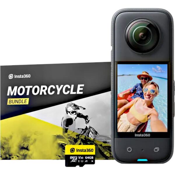 insta360 x3 kit moto nero unica taglia