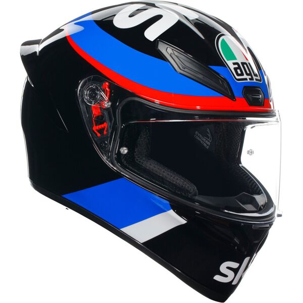 agv k-1 s vr46 sky racing team casco nero rosso blu 2xl