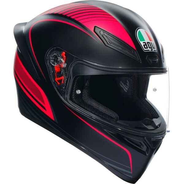 agv k-1 s warmup casco nero rosa xl