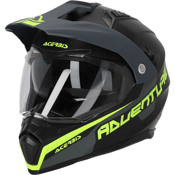 acerbis flip fs-606 2023 casco motocross nero grigio m