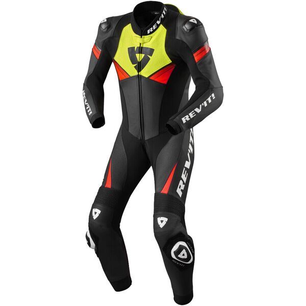 revit argon 2 -argon-2-1pcs-moto-lthr-suit nero rosso giallo 46