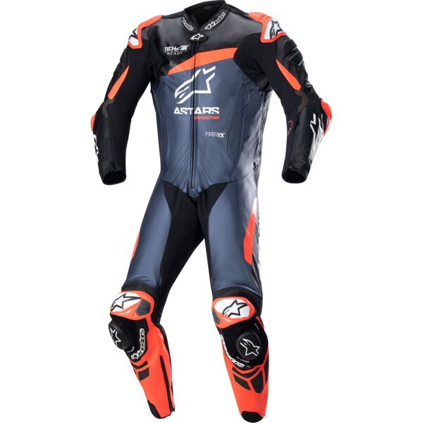 alpinestars gp plus v4 tuta in pelle da moto in 1 pezzo nero rosso blu 54