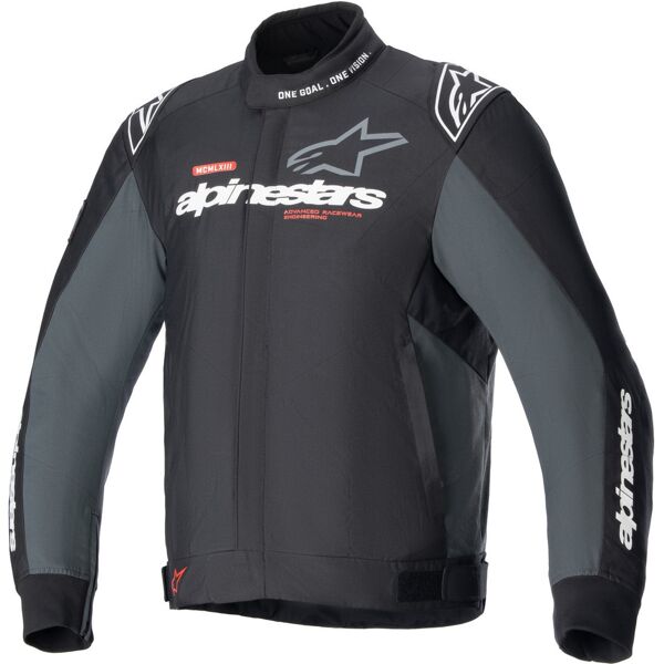 alpinestars monza sport giacca tessile moto nero grigio m