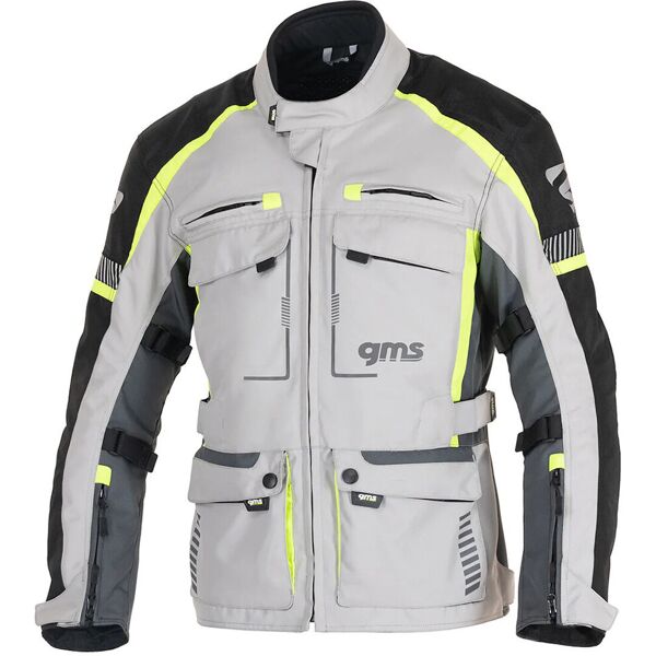 gms everest 3in1 giacca tessile moto grigio giallo 2xl