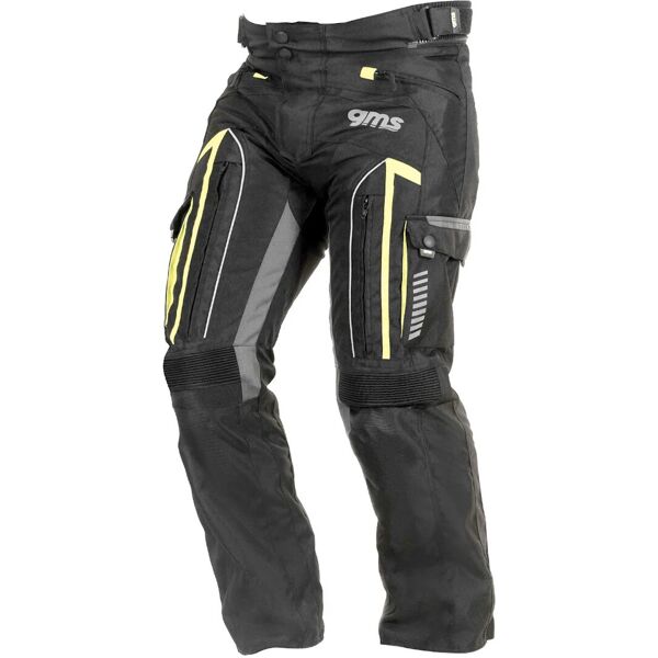 gms everest pantaloni tessili moto nero giallo 2xl