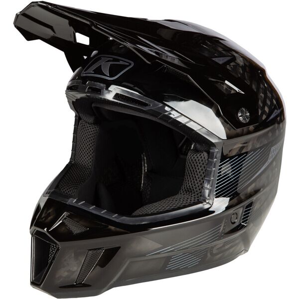 klim f3 carbon pro casco motocross nero carbone xl