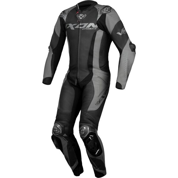 ixon vortex 3 tuta in pelle da moto 1 pezzo nero grigio 4xl