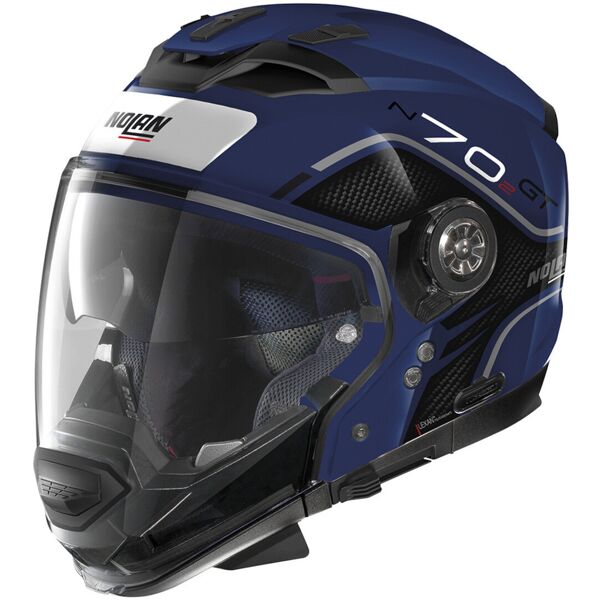 nolan n70-2 gt flywheel n-com casco blu m