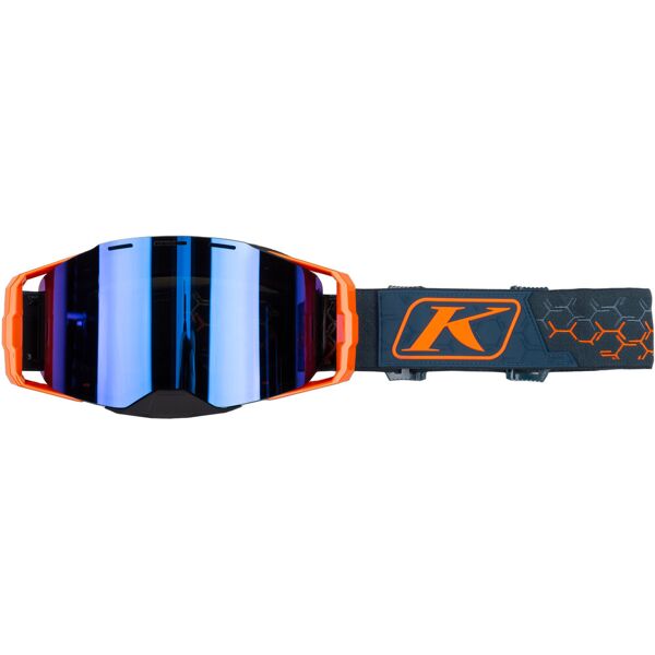 klim edge 2023 occhiali da motocross blu arancione unica taglia
