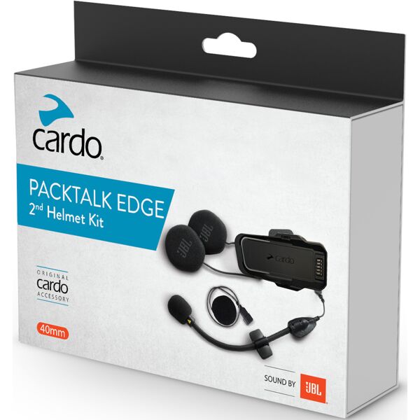 cardo packtalk edge hd jbl secondo set di espansione del casco nero unica taglia