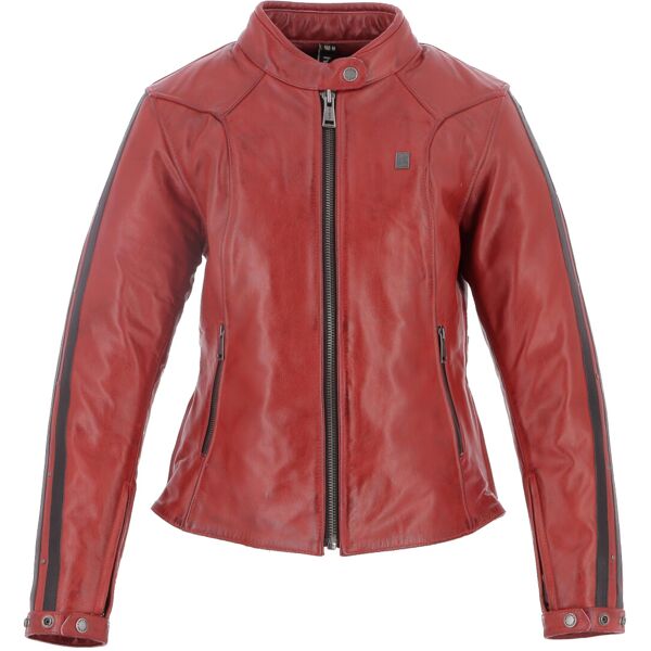 helstons victoria giacca di pelle moto da donna rosso m