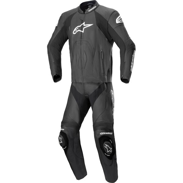 alpinestars orbiter v2 tuta in pelle della moto a due pezzi perforata nero 48