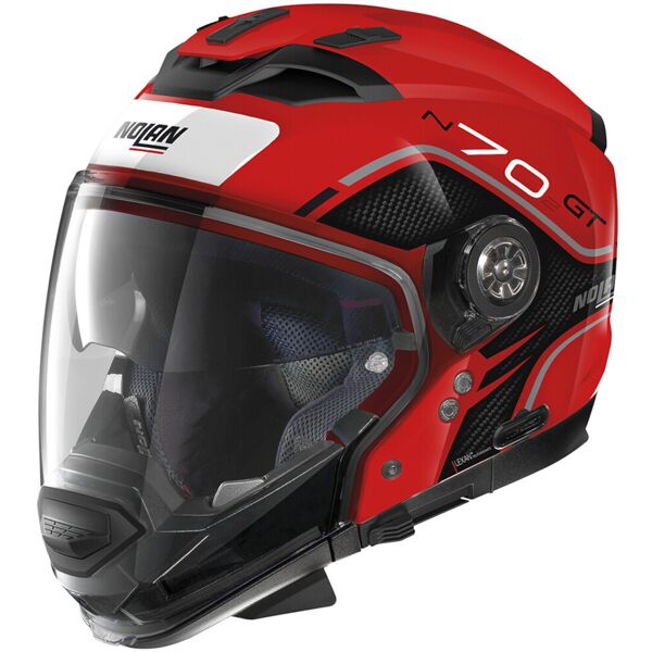 nolan n70-2 gt flywheel 2023 n-com casco nero rosso m