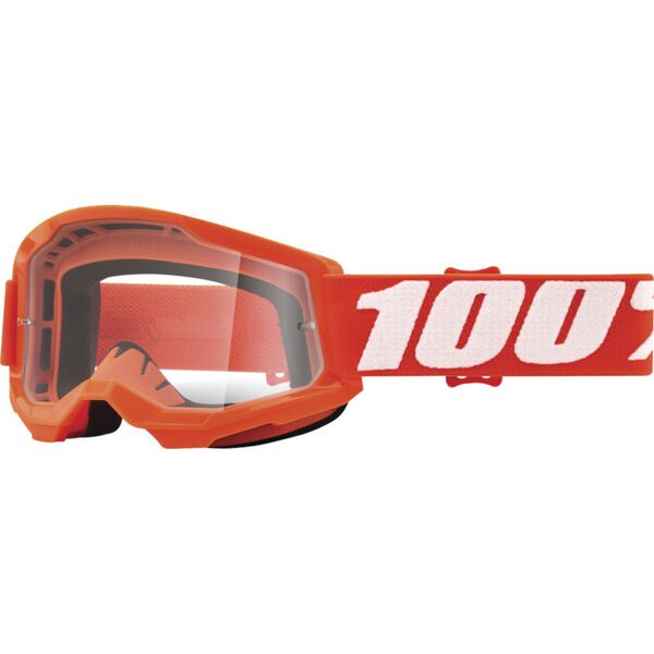 100% strata 2 essential occhiali da motocross giovanile arancione