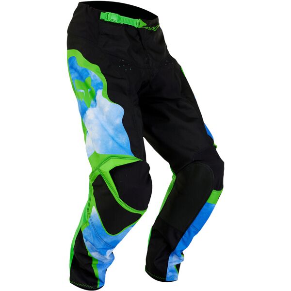 fox 180 atlas pantaloni motocross nero verde 36