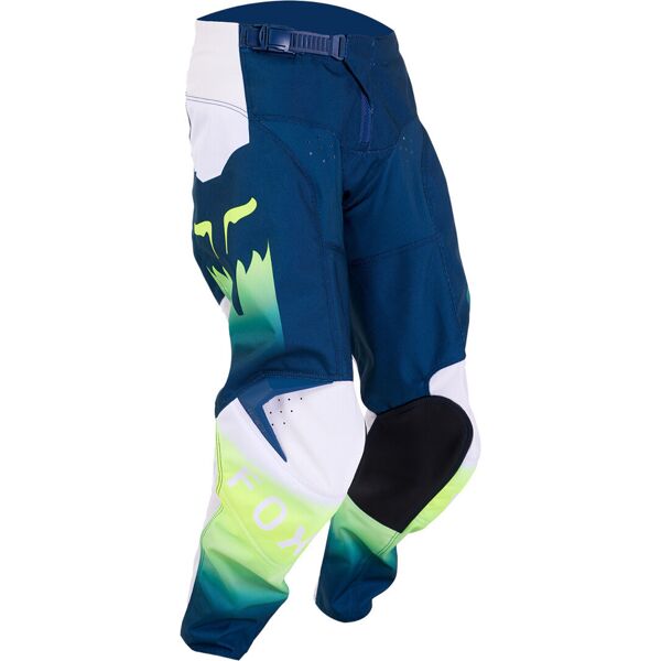 fox 180 flora pantaloni motocross giovani bianco blu giallo xl