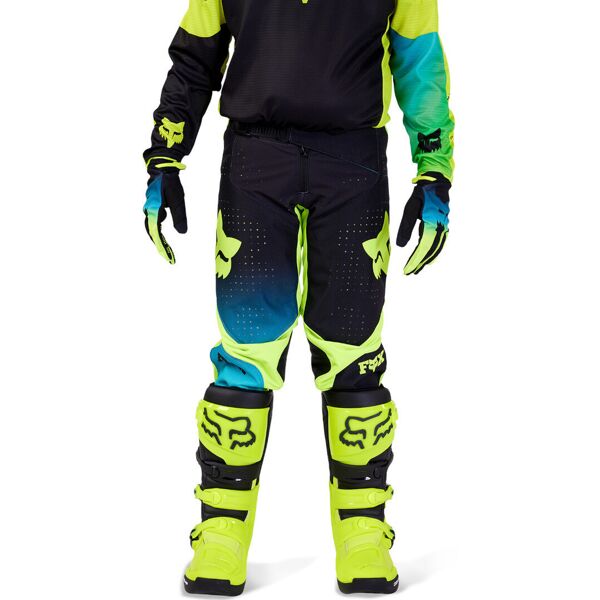 fox 360 streak pantaloni motocross giovani nero blu giallo xl