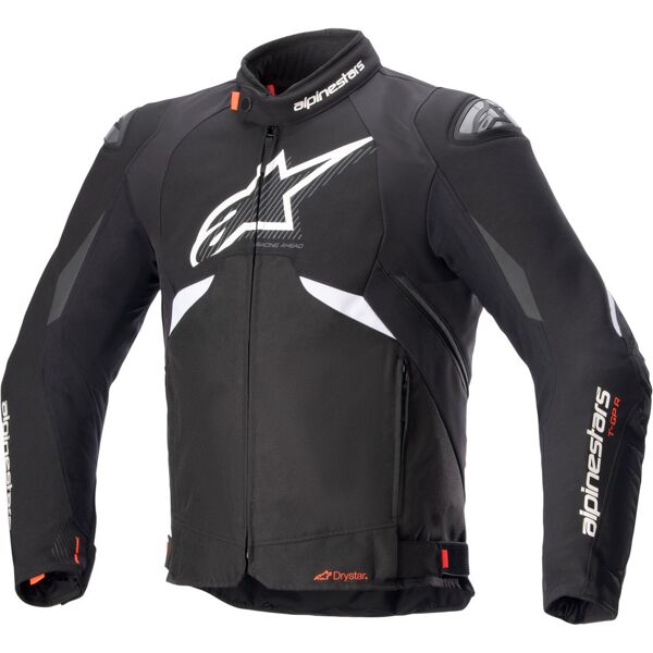 alpinestars t-gp r v3 drystar giacca tessile moto impermeabile nero bianco 2xl