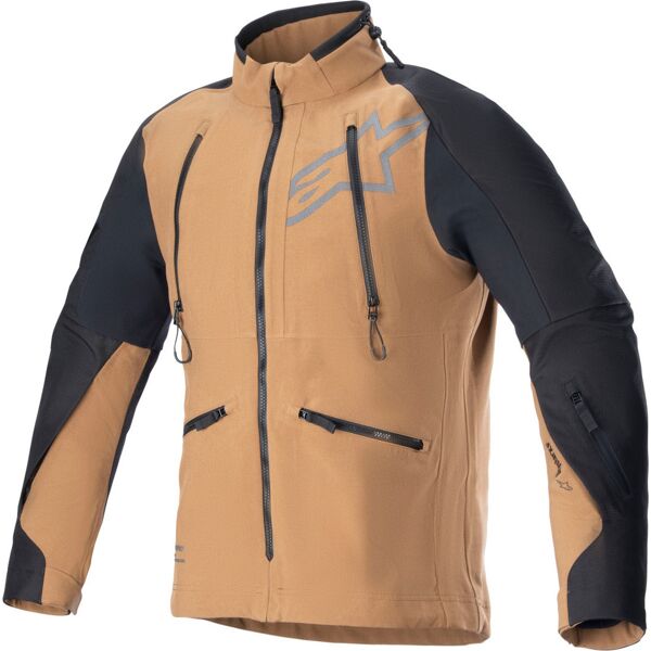 alpinestars hyde xt stretch drystar xf giacca tessile moto impermeabile nero beige m