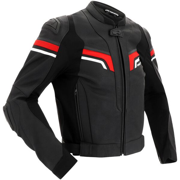 richa matrix 2 giacca in pelle moto traforata nero bianco rosso 58