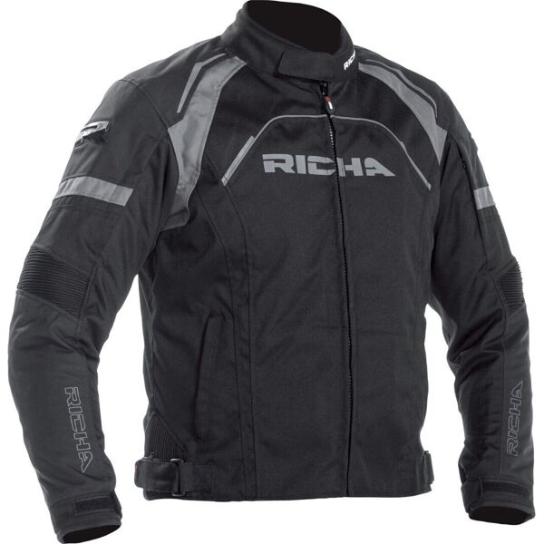 richa falcon 2 impermeabile moto tessile giacca nero grigio s