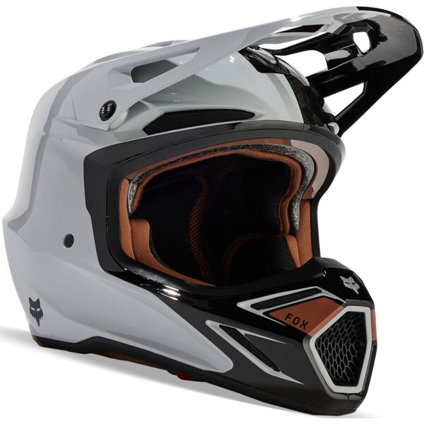 fox v3 rs optical mips casco da motocross grigio s
