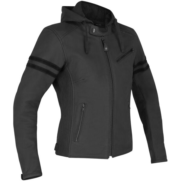 richa toulon black edition giacca in pelle da moto da donna nero 36