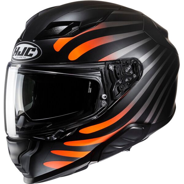 hjc f71 zen casco nero arancione argento 2xl