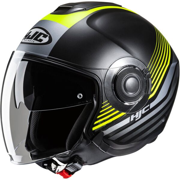 hjc i40n dova casco jet nero giallo l