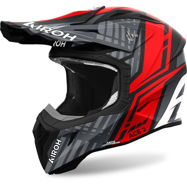 airoh aviator ace 2 proud casco da motocross grigio argento s